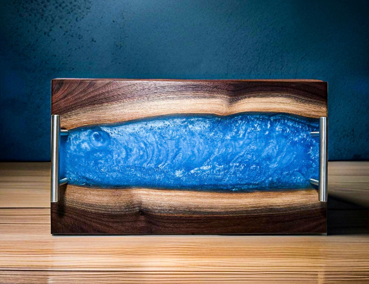 Black Walnut Epoxy-River Charcuterie Board