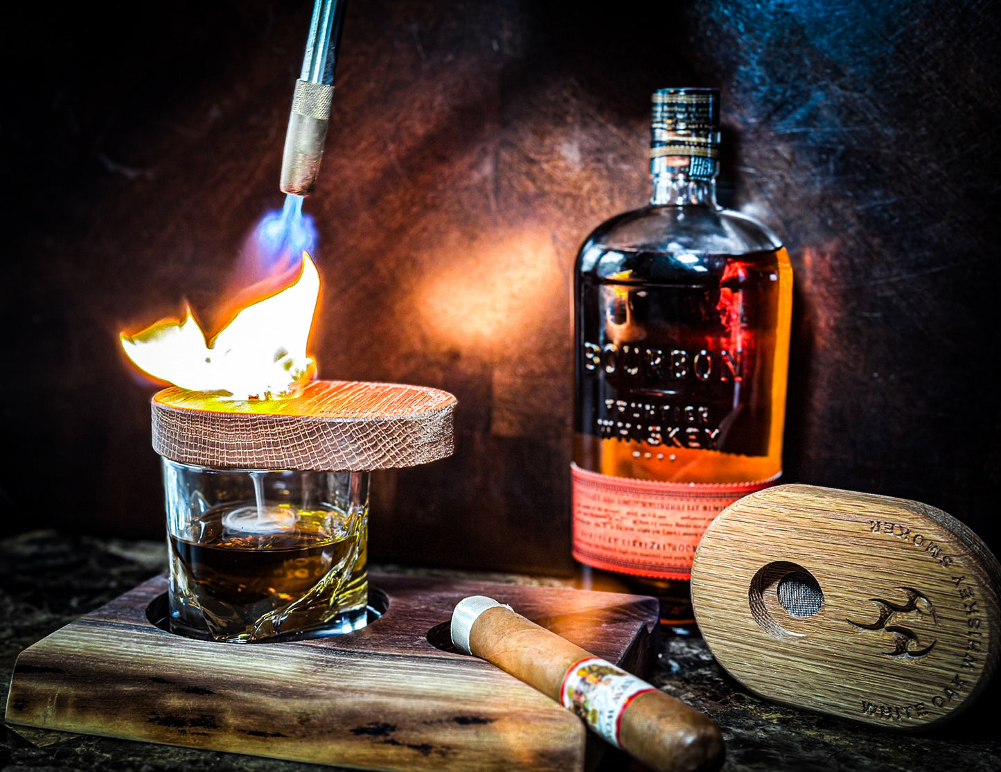Black Walnut Epoxy Whiskey Cigar Tray