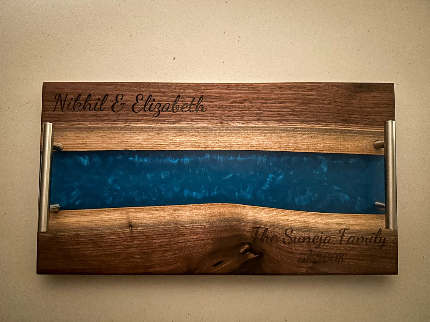 Black Walnut Epoxy-River Charcuterie Board