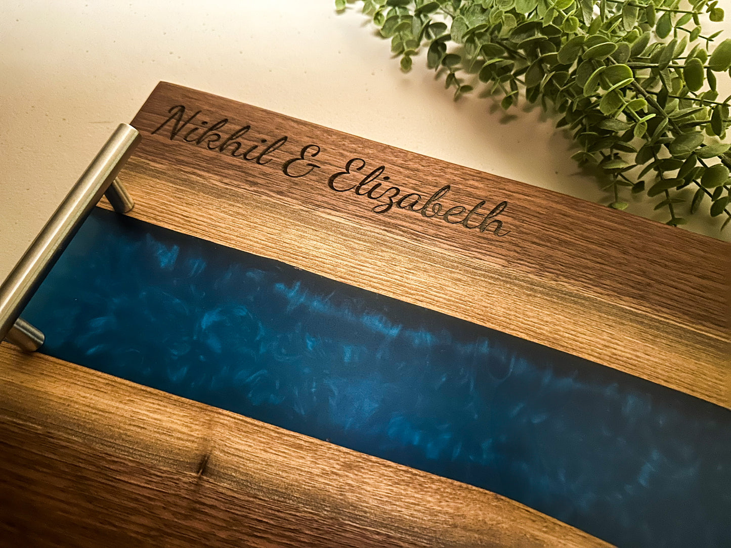 Black Walnut Epoxy-River Charcuterie Board