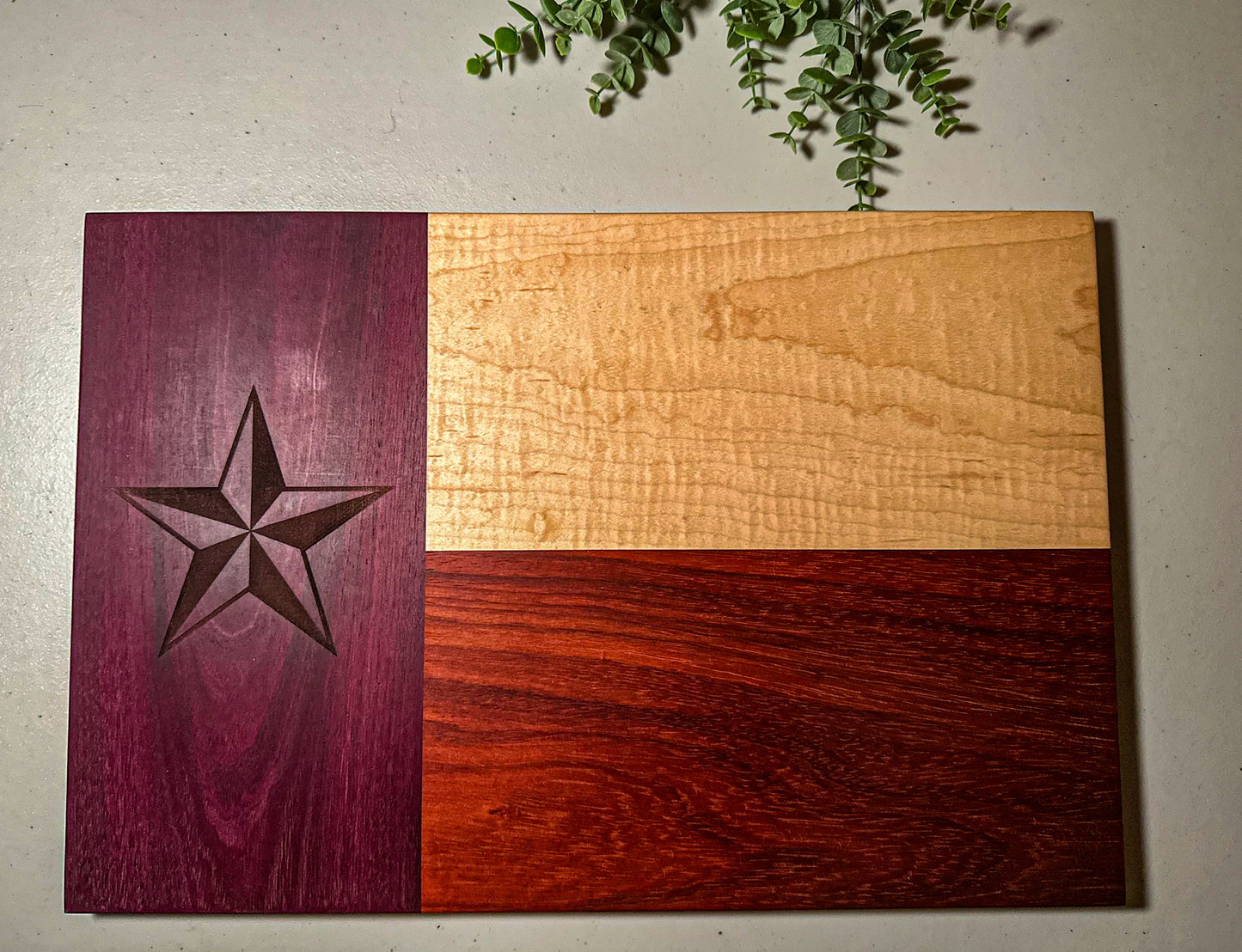 Engraved Texas Flag Cutting Board