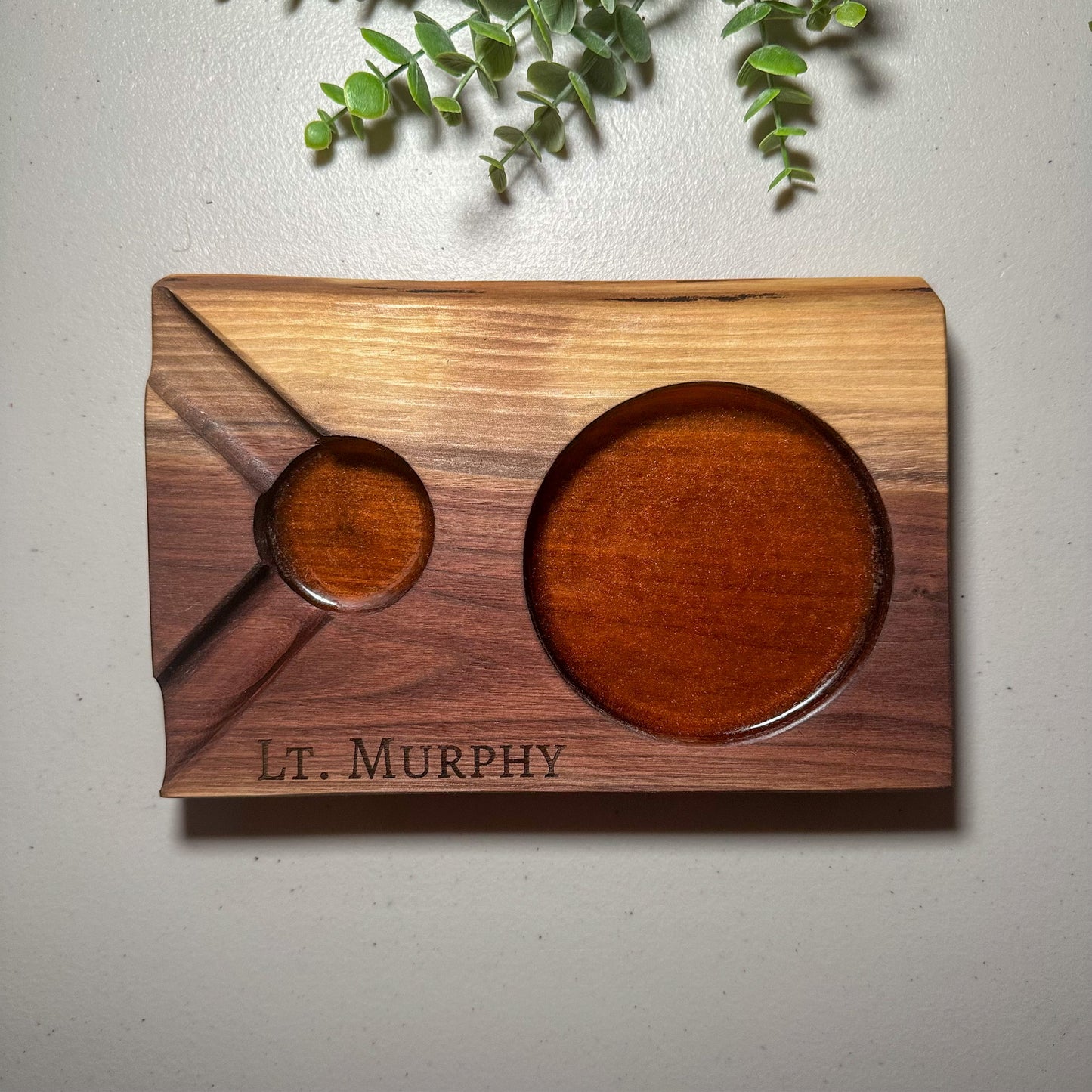 Black Walnut Epoxy Whiskey Cigar Tray