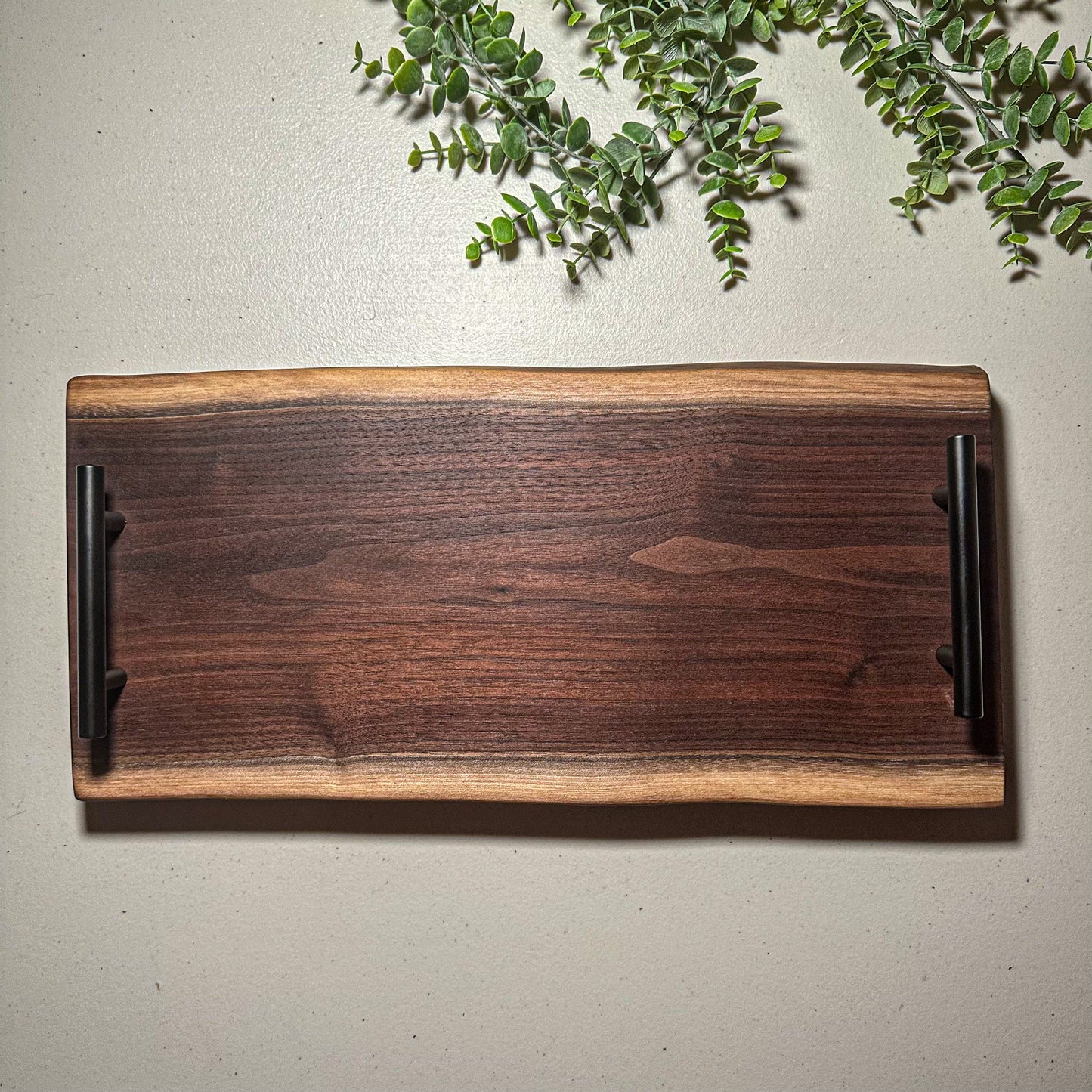 Rustic Black Walnut Live Edge Serving Tray
