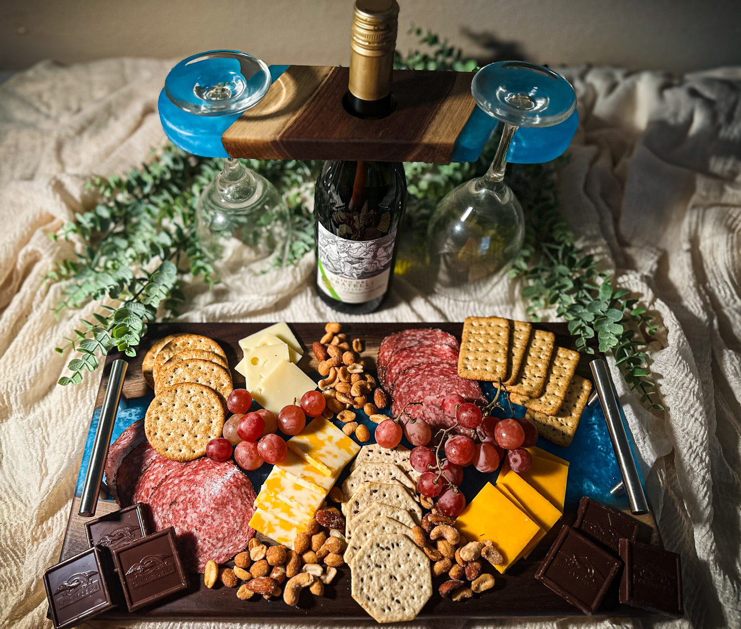 Black Walnut Epoxy-River Charcuterie Board