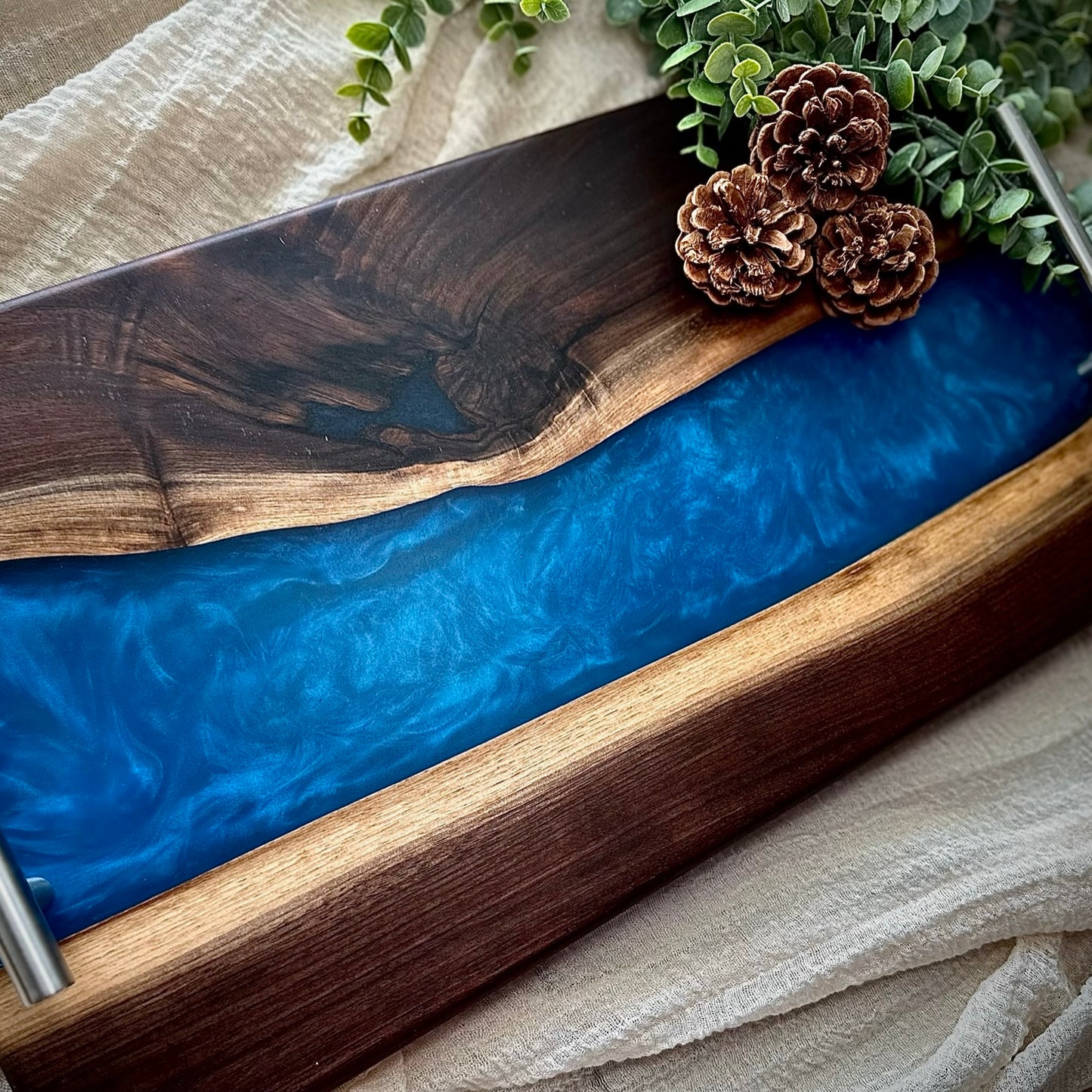 Black Walnut Epoxy-River Charcuterie Board