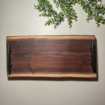 Rustic Black Walnut Live Edge Serving Tray